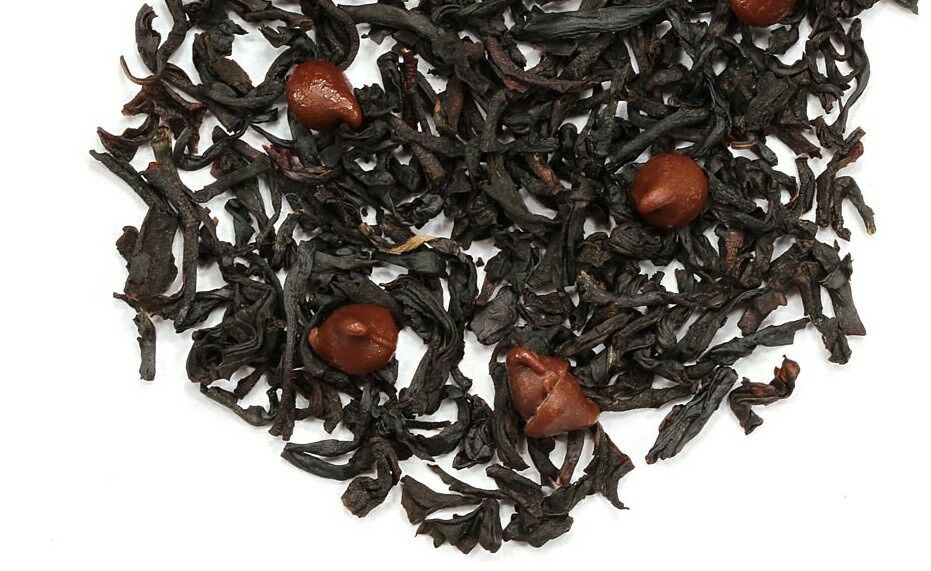 Chocolate chip flavored black tea loose leaf fresh 5 ounce bag