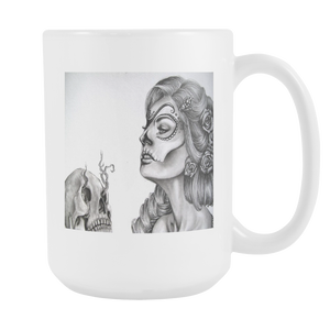 Skull art fantasy double sided 15 ounce coffee mug
