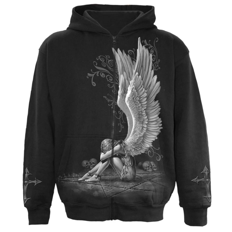 Spiral direct enslaved angel gothic mens full zip hoody new with tags