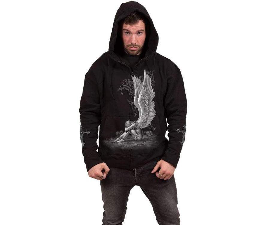 Spiral direct enslaved angel gothic mens full zip hoody new with tags