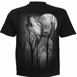 Spiral Direct Forest wolf gothic mens short sleeve graphic shirt