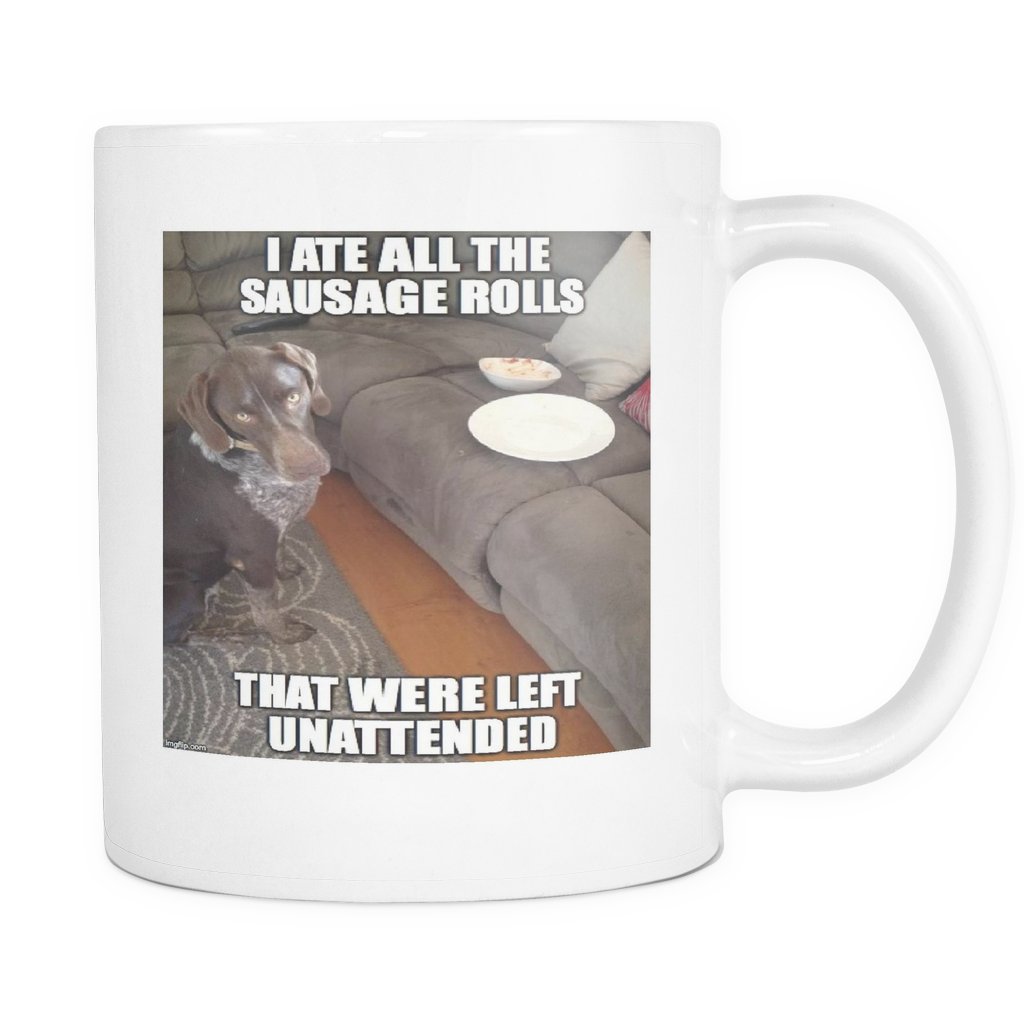 Funny food dog meme 11 ounce coffee mug