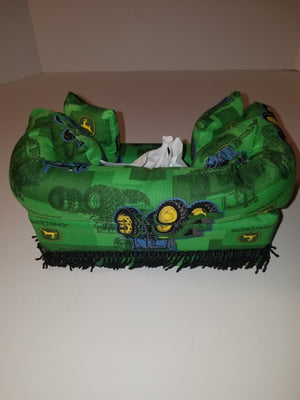 John Deere handmade Kleenex box couch cover