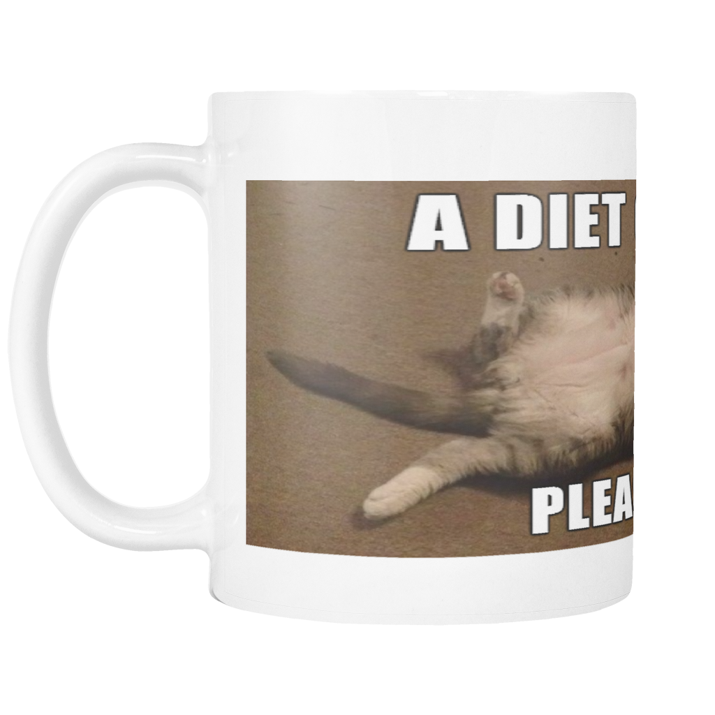 DIET COKE CAT MEME ON 11 OUNCE COFFEE MUG