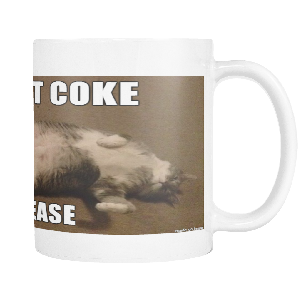 DIET COKE CAT MEME ON 11 OUNCE COFFEE MUG