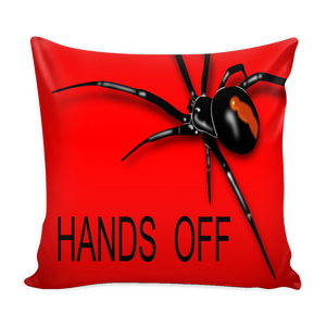 Hands Off Spider Pillow Cover