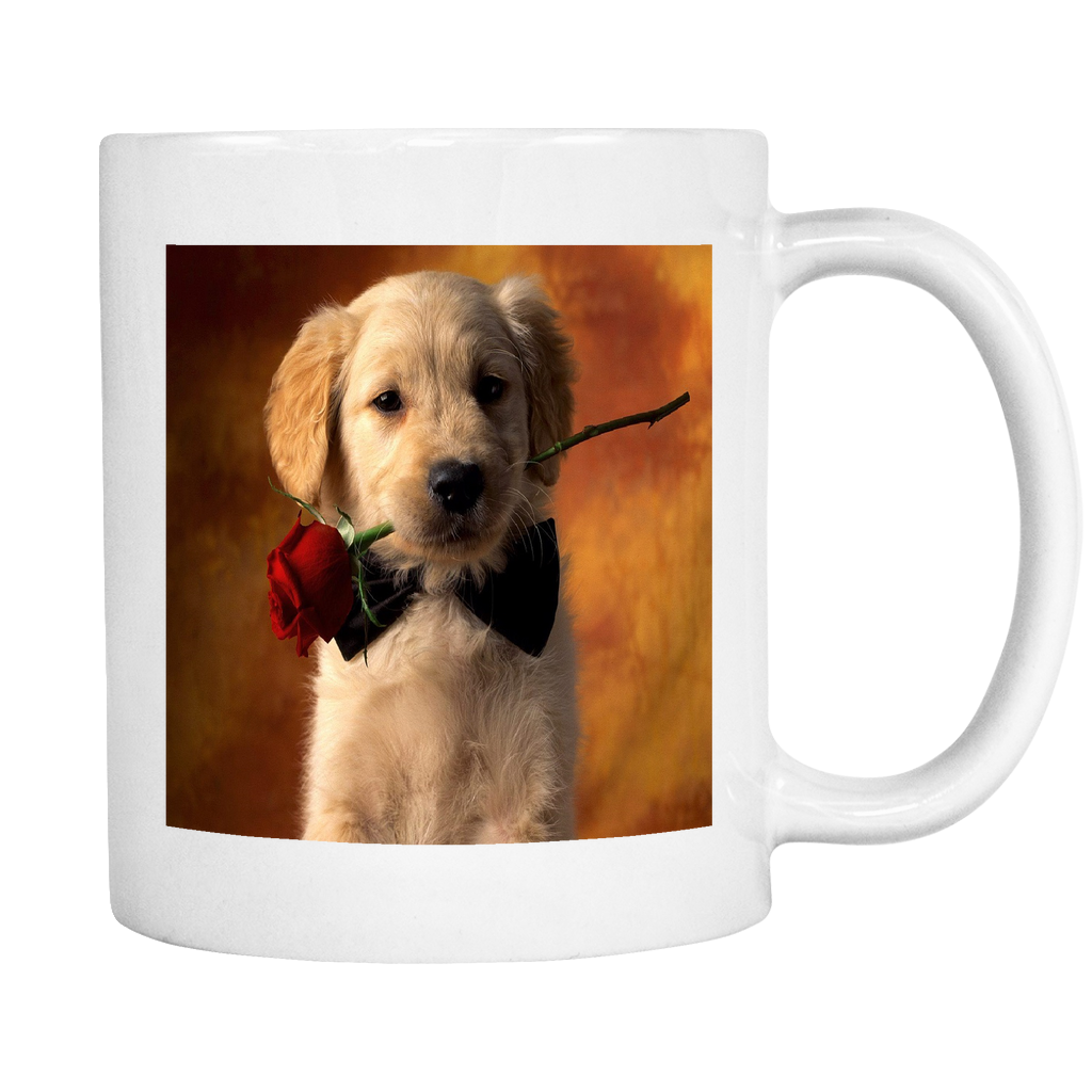 Puppy Love double sided 11 ounce coffee mug