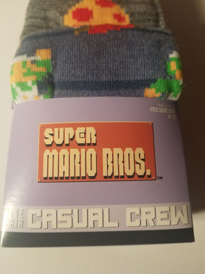 super mario bros mens casual crew socks 5 pairs per package new designs two