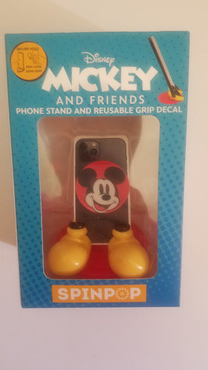 Spin Pop Disney Mickey and Friends Phone Stand Mount and Reusable Grip Decal