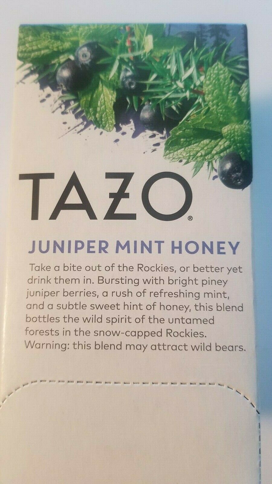 tazo juniper mint honey herbal tea lot of 2 boxes new