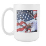 American Freedom Flag and Eagle double sided 15 ounce mug
