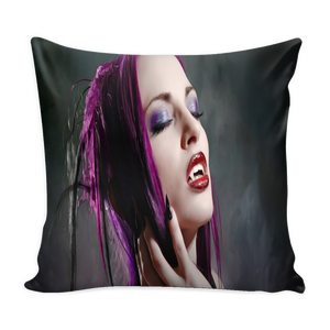 Purple Hair Vampire Pillow case