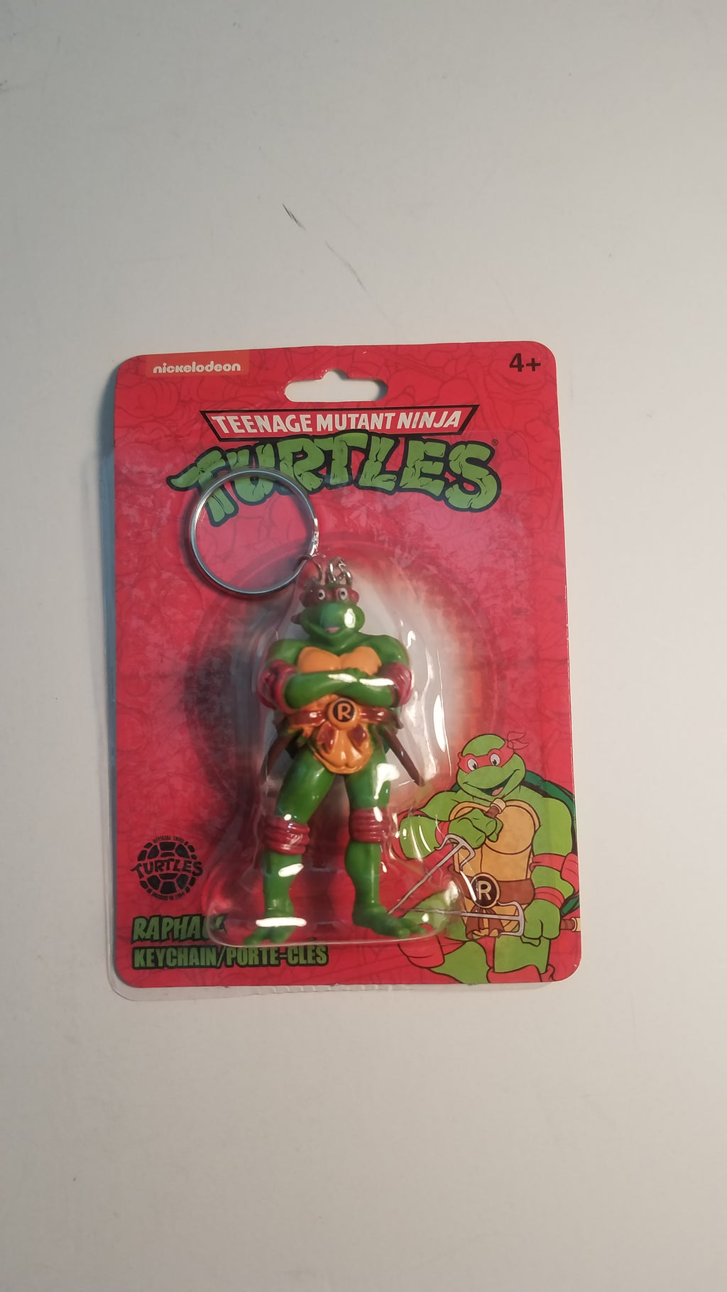 teenage mutant ninja turtles raphael keychain nickeldeon new in package sealed