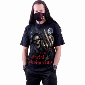 spiral direct social distance mens gothic t shirt short sleeve new black