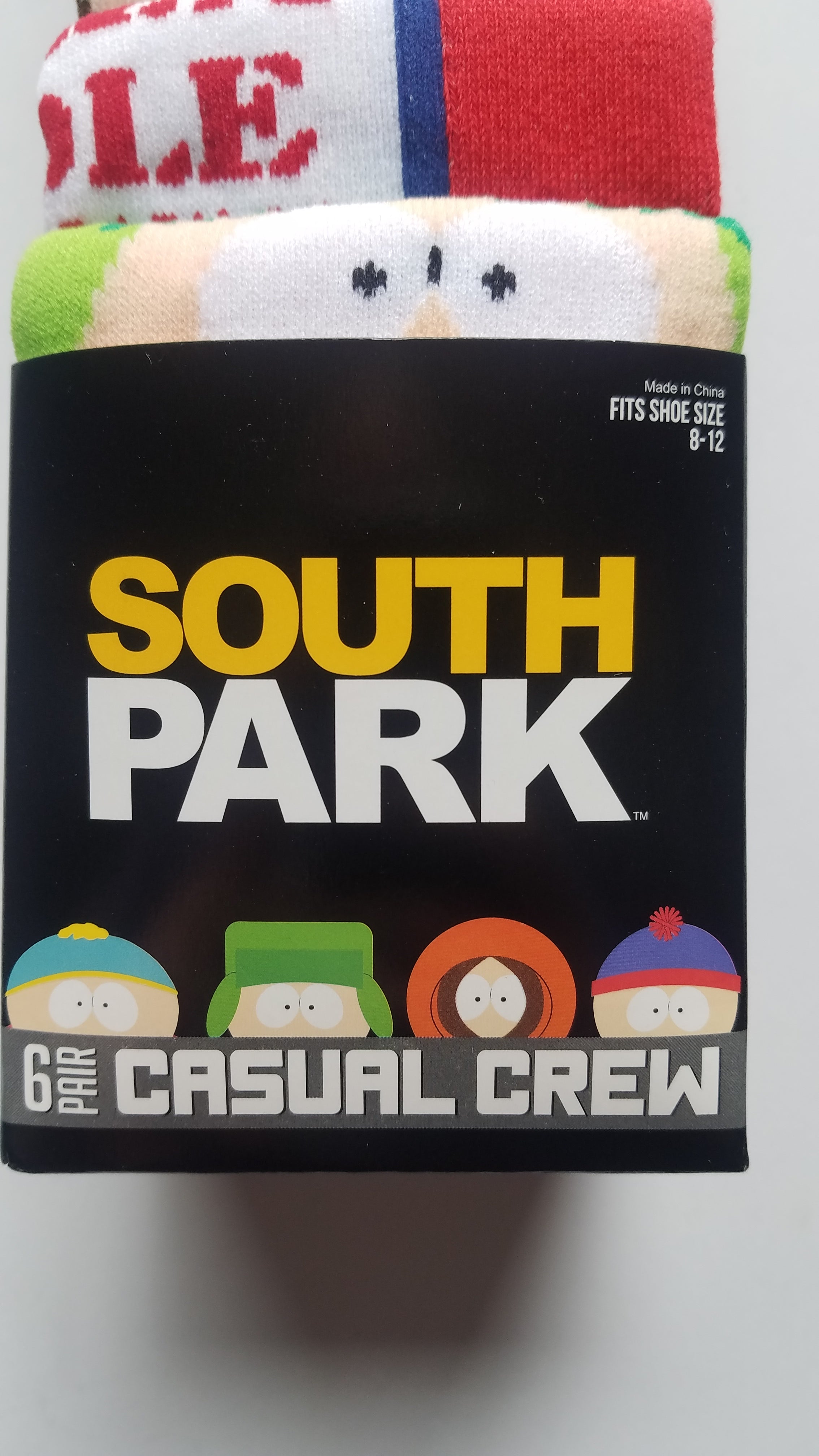south park mens casual crew socks 6 pack cartman and others