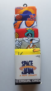 space jam a new legacy mens casual crew socks 6 pairs fits shoe size 8 to 12