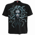 spiral direct stone gaze mens t shirt medusa snakes head short sleeve gothic