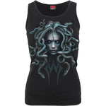 Spiral direct stone gaze womens razor back medusa snakes head Black new