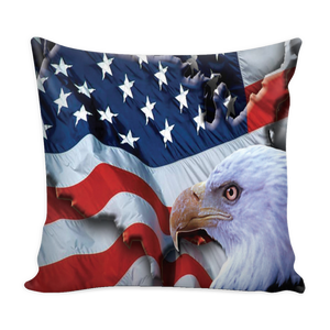 American Freedom Flag and Eagle pillow cover