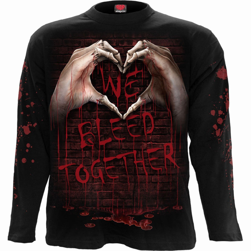 spiral direct we bleed together men t shirt long sleeve gothic apparel new