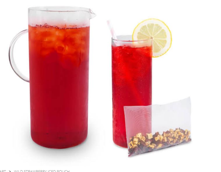Wild strawberry iced tea pouch 12 count bag  decaf