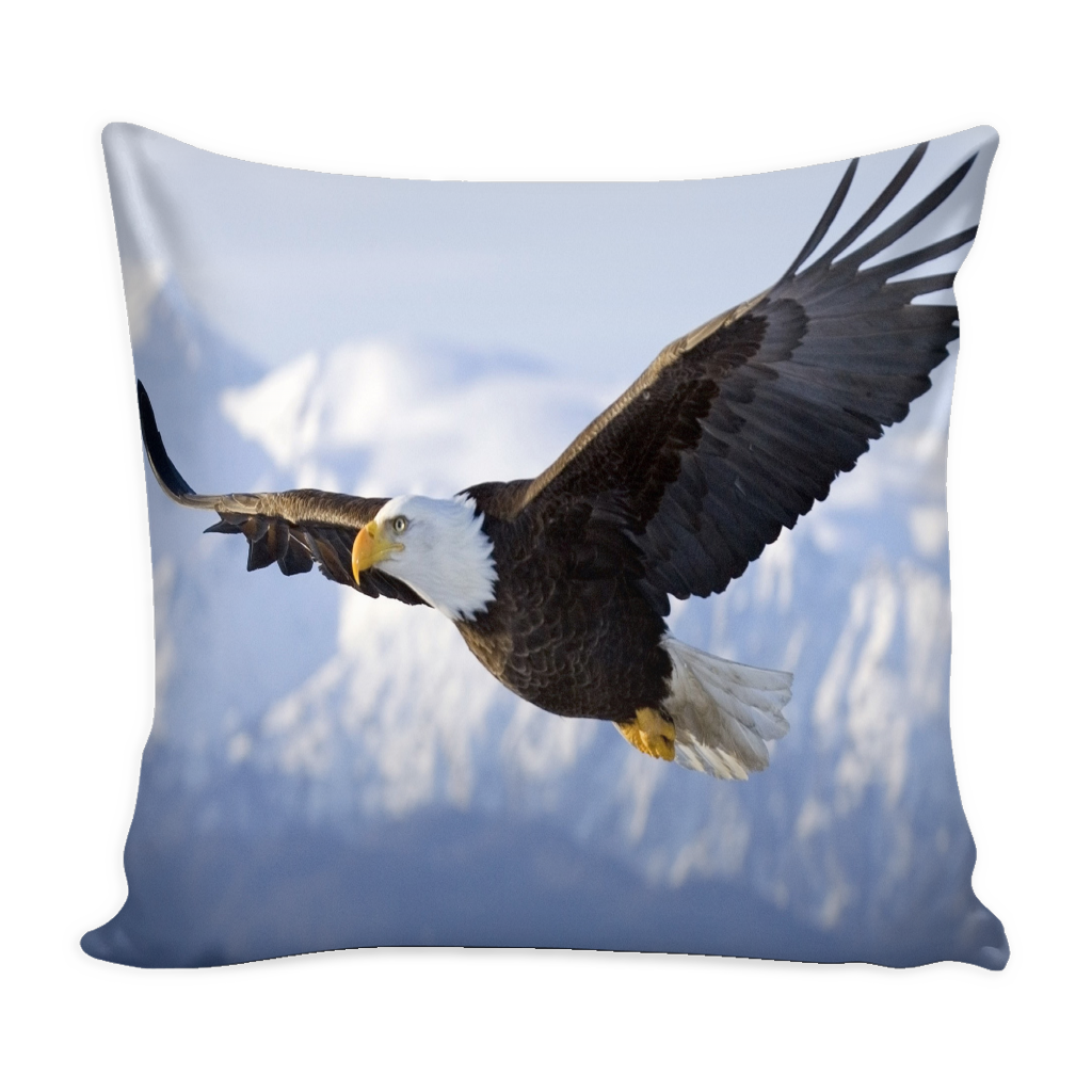 Graceful Eagle flight pillow cover