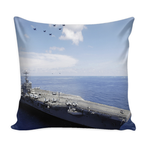 USS Abraham Lincoln Aircraft Carrier pillow cover