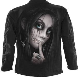 spiral direct zipped gothic girl mens t shirt long sleeve halloween horror