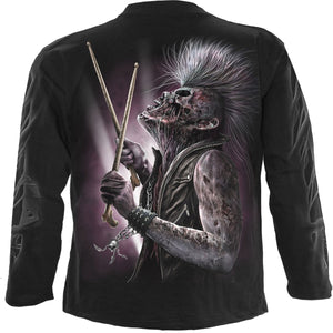 spiral direct gothic Zombie backbeat mens Long sleeve Shirt Black