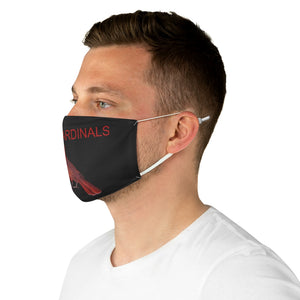 Go cardinals red and black Fabric Face Mask
