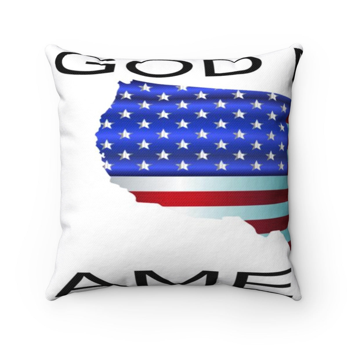 God Bless America Spun Polyester Square Pillow