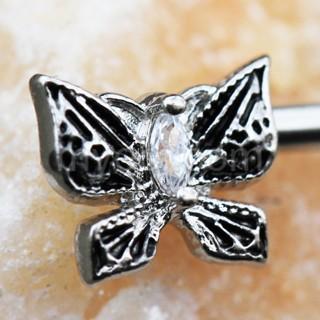 316L Stainless Steel Exotic Butterfly Nipple Bar
