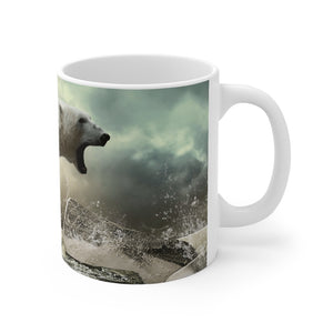 White polar bear on the ice Mug 11oz