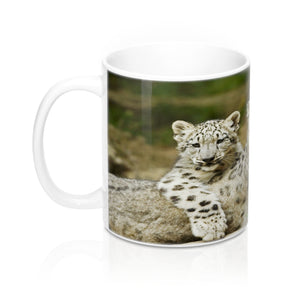 Snow Leopard Family  Mugs