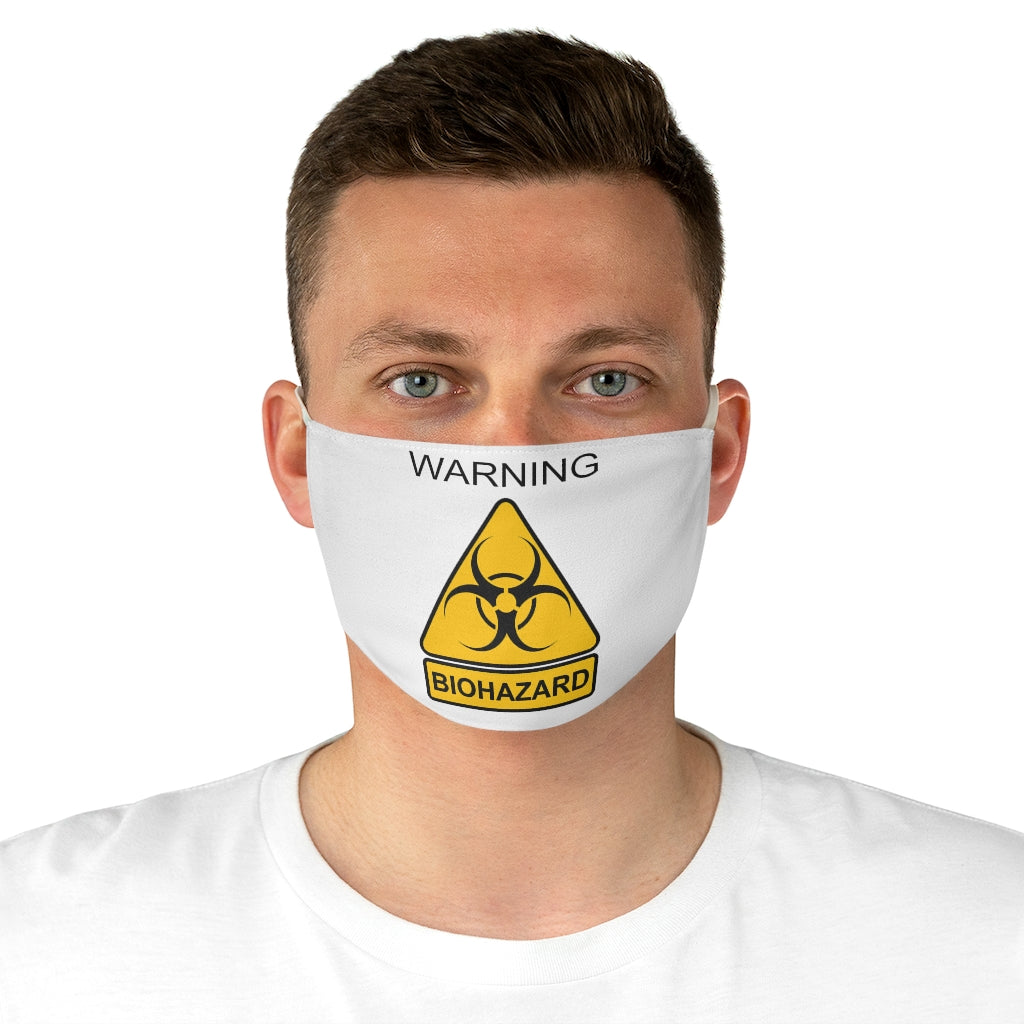 Warning biohazard  Fabric Face Mask