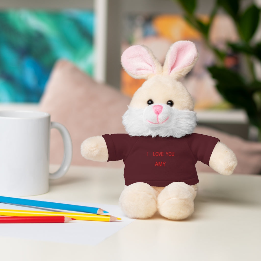I LOVE YOU AMY Stuffed Animals with Tee