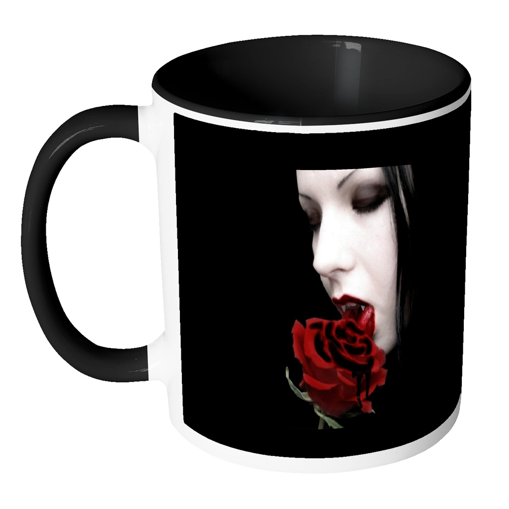 Dark Gothic Vampire accent 11 ounce coffee mug