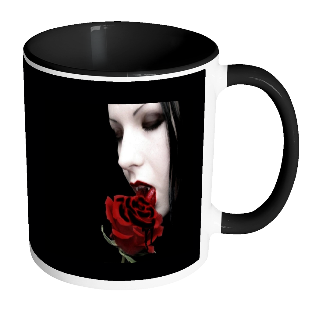 Dark Gothic Vampire accent 11 ounce coffee mug
