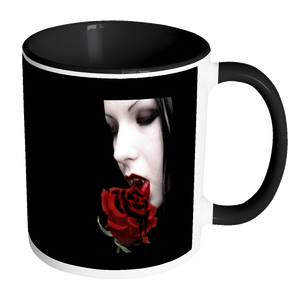 Dark Gothic Vampire accent 11 ounce coffee mug