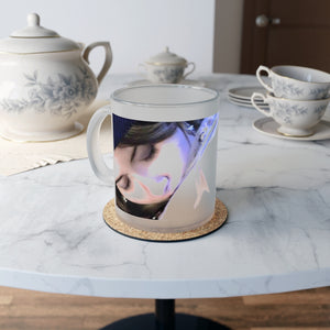 Vampire neck bite  Frosted Glass Mug 11 ounce