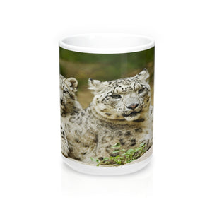 Snow Leopard Family  Mugs