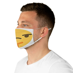 Thinking smiley Fabric Face Mask