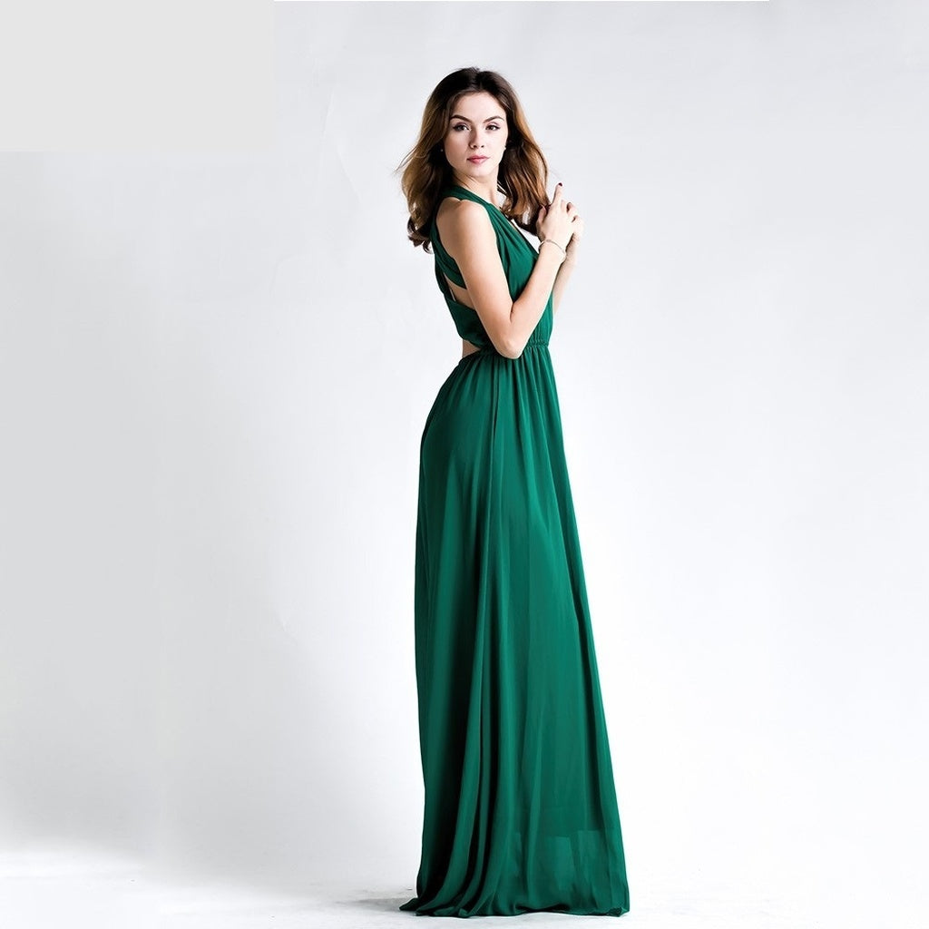 Plunge Green Gown
