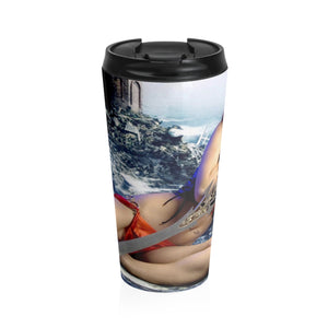 Sword Warrior Girl Stainless Steel Travel Mug