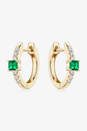 Lab-Grown Emerald Earrings