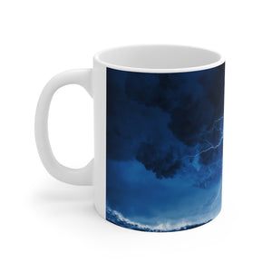 Stormy seas with lightning  Ceramic Mug 11oz