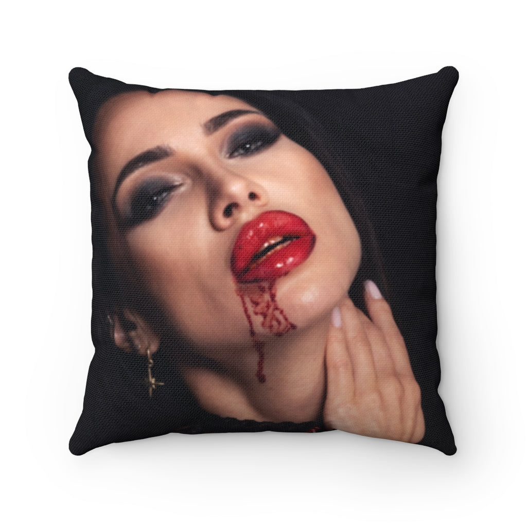 Vampire gothic bloody Spun Polyester Square Pillow