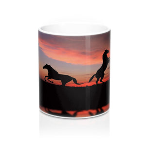 Horse sunset wrap around Mug 11oz