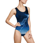 Ocean lightning storm Women's Classic One-Piece Swimsuit