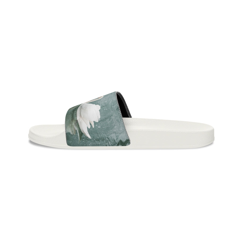 white swan Youth Slide Sandals
